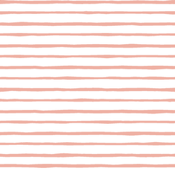 Artisan Stripe in Peony on White