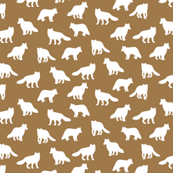 Little Fox Silhouette in Ochre