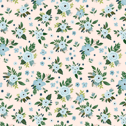 Large Blue Harbour Florals in Pink