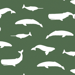 Whale Silhouette in Kale