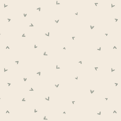 Hearts in Sage Green on Egret