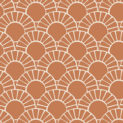 Large Mosaic Sun Tile in Copper Marigold