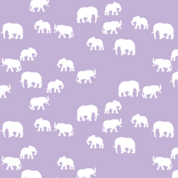 Elephant Silhouette in Lilac