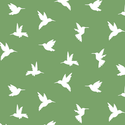 Hummingbird Silhouette in Pistachio