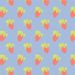 Strawberries in Breezy Blue