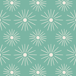 Sunburst in Sunbleached on Jade Green