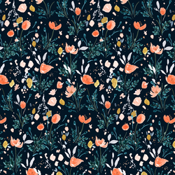 Small Poppy Soiree in Evening