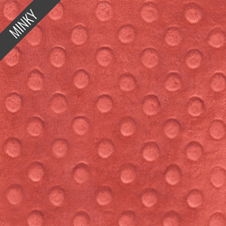 Minky Dimple Dot in Poppy