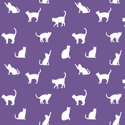 Cat Silhouette in Ultra Violet