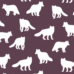 Fox Silhouette in Raisin