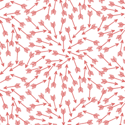 Arrows in Poppy on White