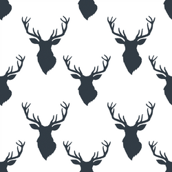 Small Deer Silhouette in Inkwell on White