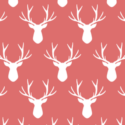 Stag Silhouette in Poppy
