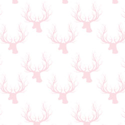 Little Deer Silhouette in Soft Pink