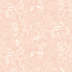 Floral Sketch in Pink Bloom