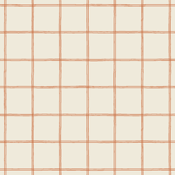 Grid Lines in Rust on Cream