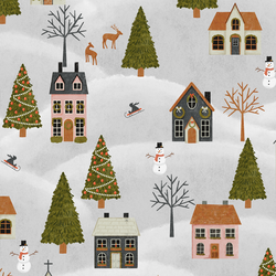 December Village in Gray