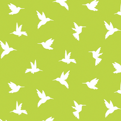 Hummingbird Silhouette in Lime