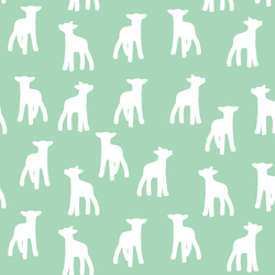 Lamb Silhouette in Seaglass