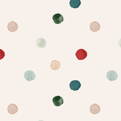 Large Painted Polka Dot in Cream