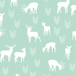 Deer Silhouette in Mint