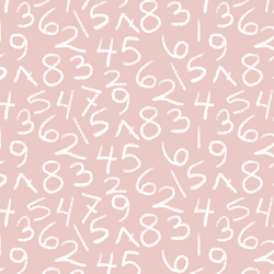 Tossed Numbers in Blush