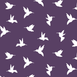 Hummingbird Silhouette in Aubergine