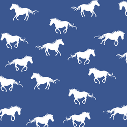 Horse Silhouette in Blue Jay