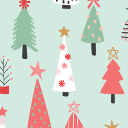 Big Christmas Tree Forest in Iced Mint