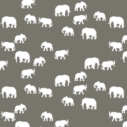 Elephant Silhouette in Greige