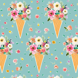Cone Bouquet in Aqua Ice