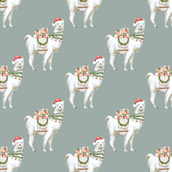 Little Festive Llama in Grey Green