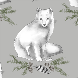 Arctic Fox in Pebble