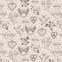 Vintage Linework in Ivory Blush