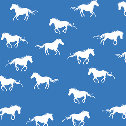 Horse Silhouette in Cerulean