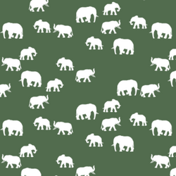 Elephant Silhouette in Kale