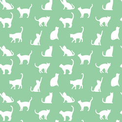 Cat Silhouette in Sprout