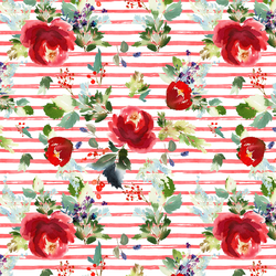 Small Boho Winter Garden in Peppermint Stripe