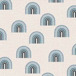 Retro Rainbows in Blue