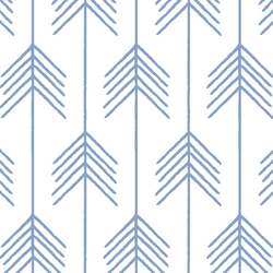 Vanes in Cornflower on White