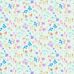 Butterfly Floral in Soft Clover