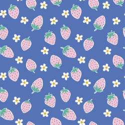 Big Berry Picking in Cornflower Blue