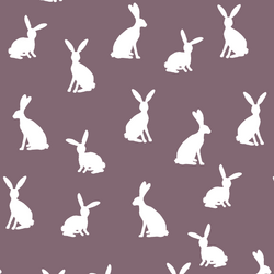 Cottontail Silhouette in Mulberry