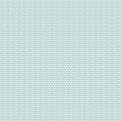 Small Winter Dot in White on Mint Green