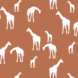 Giraffe Silhouette in Terracotta