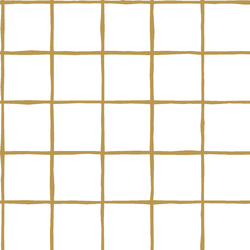 Windowpane in Marigold on White