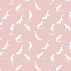 Iguana Silhouette in Blush