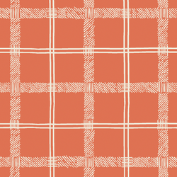 Textured Tartan in Lipstick Red