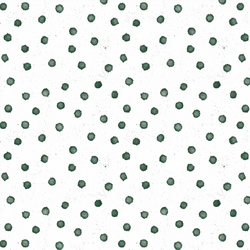 Splatter Dot in Bottle Green on White