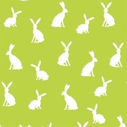 Cottontail Silhouette in Lime